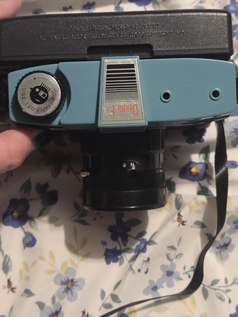 Diana F+ Medium Format Camera — Teal and Black